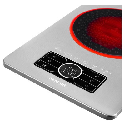 Плитка настільна Sencor індукційна, комфорок - 1 на 1.5кВт, керування - сенсорне, нерж. сталь (SCP5010SS)