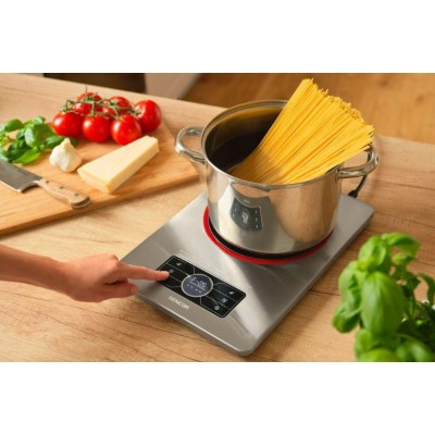 Плитка настільна Sencor індукційна, комфорок - 1 на 1.5кВт, керування - сенсорне, нерж. сталь (SCP5010SS)