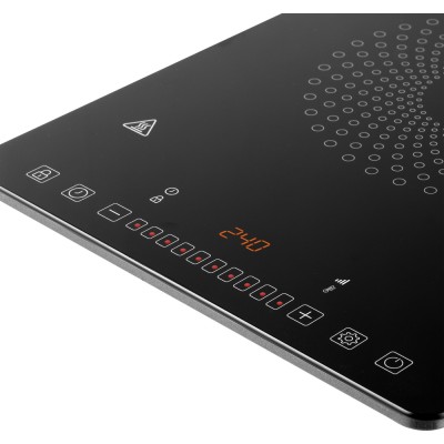 Плитка настільна Sencor індукційна, комфорок - 1 на 2кВт, керування - сенсорне, чорний (SCP3701BK)