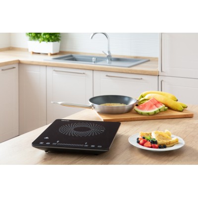 Плитка настільна Sencor індукційна, комфорок - 1 на 2кВт, керування - сенсорне, чорний (SCP3701BK)