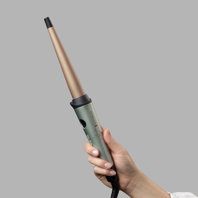 Плойка Remington Botanicals, конусна, 43Вт, темп.режимів-10, D-13-25mm, 130-210С, іонізація, кераміка, сіро-зелений (CI5860)