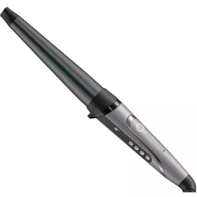 Плойка Remington ProLuxe, конусна, темп.режимів-9, D-19-32mm, 130-210С, кераміка, сріблястий (CI98X8)