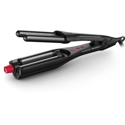 Плойка Rowenta Karl Lagerfeld Waves Addict Hair Waver, для волн , >230Вт, темп.режимів-6, 120-210С, обертання, кераміка, чорний 