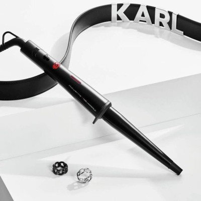 Плойка Rowenta x Karl Lagerfeld Conical Curler, конусна, 40Вт, 120-200С, турмалін, чорний (CF324LF0)