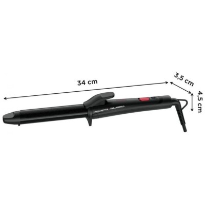 Плойка Rowenta x Karl Lagerfeld Curling Tong, 47Вт, D -25mm, >200С, кераміка, турмалін, чорний (CF321LF0)