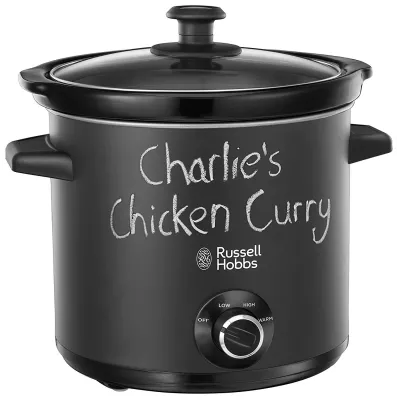 Повільноварка Russell Hobbs ChalkBoard, 200Вт, чаша-3.5л, механічне керув., нерж. сталь, чорний (24180-56)