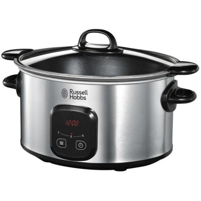 Повільноварка Russell Hobbs MaxiCook, 200Вт, чаша-6л, сенсорне керув., нерж. сталь, чорний (22750-56)