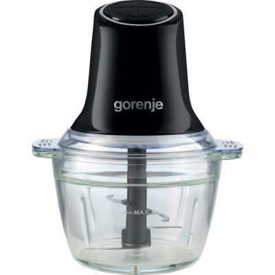 Подрібнювач Gorenje, 500Вт, чаша-1000мл, скло, чорний