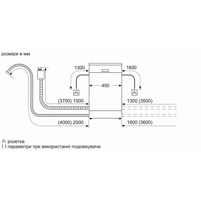 Посудомийна машина Bosch вбудована, 10 компл., A+, 45см, білий (SPV2XMX01K)