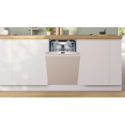 Посудомийна машина Bosch вбудована, 10компл., A+, 45см, дисплей, 3й кошик, Zeolith, білий (SPV6ZMX65K)