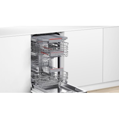 Посудомийна машина Bosch вбудована, 10компл., A+, 45см, дисплей, 3й кошик, білий (SPV4HMX65K)