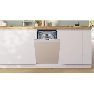 Посудомийна машина Bosch вбудована, 10компл., A++, 45см, дисплей, 3й кошик, білий (SPV4EMX65K)
