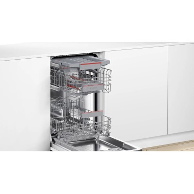 Посудомийна машина Bosch вбудована, 10компл., A++, 45см, дисплей, 3й кошик, білий (SPV4EMX65K)