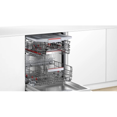 Посудомийна машина Bosch вбудована, 13компл., A+++, 60см, дисплей, 3й кошик, білий (SMV6ECX50K)
