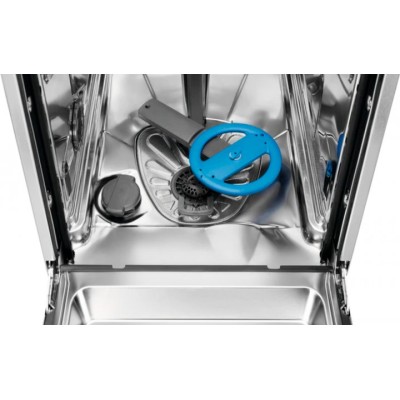 Посудомийна машина Electrolux вбудована, 10компл., A++, 45см, дисплей, інвертор, 3й кошик, чорний (ETM43211L)
