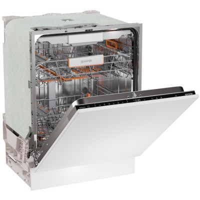 Посудомийна машина Gorenje вбудовувана, 16компл., A+++, 60см, інвертор,Wi-Fi, AquaStop, сенсорн.упр, 3и кошики, білий (GV673B66)