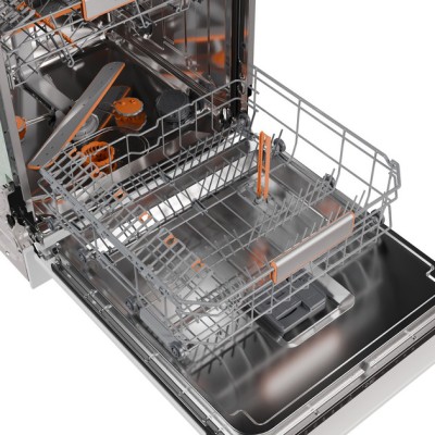 Посудомийна машина Gorenje вбудовувана, 16компл., A+++, 60см, інвертор,Wi-Fi, AquaStop, сенсорн.упр, 3и кошики, білий (GV673B66)