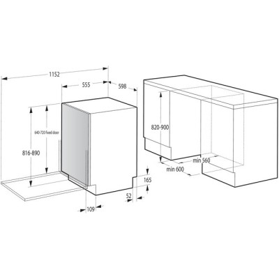 Посудомийна машина Gorenje вбудовувана, 16компл., A+++, 60см, інвертор,Wi-Fi, AquaStop, сенсорн.упр, 3и кошики, білий (GV673D63)