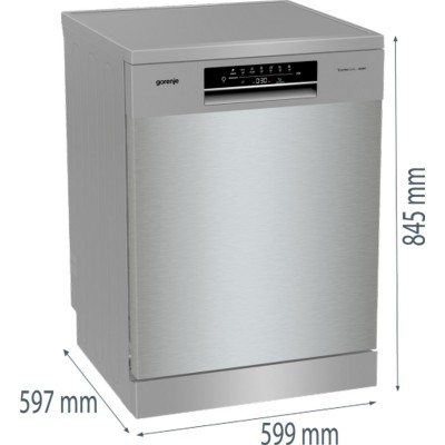 Посудомийна машина Gorenje, 16компл., A+++, 60см, дисплей, 3 кошика, AquaStop, сірий (GS643D90X) Посудомийна машина Gorenje, 16компл., A+++, 60см, дисплей, 3 кошика, AquaStop, сірий (GS643D90X)