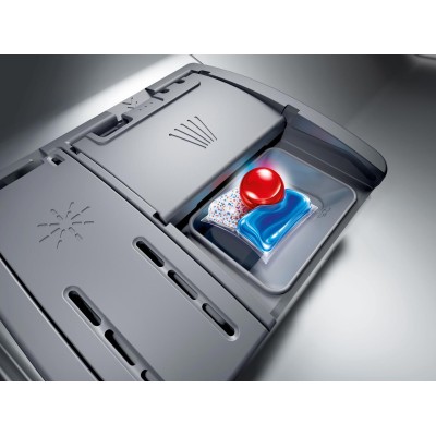 Посудомийна машина Siemens вбудована, 10компл., A+++, 45см, дисплей, 3й кошик, Zeolith, білий (SR65ZX65MK)