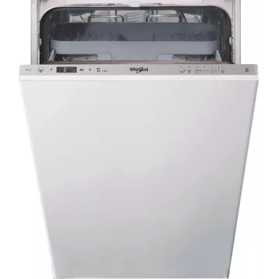 Посудомийна машина Whirlpool вбудована, 10компл., A++, 45см, дисплей, білий (WSIC3M27C)