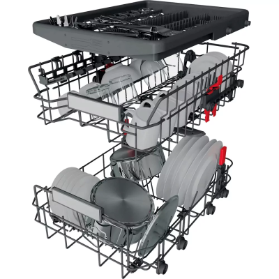 Посудомийна машина Whirlpool вбудована, 10компл., A+++, 45см, дисплей, інвертор, 3й кошик, білий (WSIO3O34PFEX)