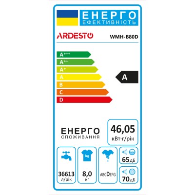 Пральна машина ARDESTO напівавтомат., 8кг, 1350, A, 45.5см, віджим, білий (WMH-B80D)