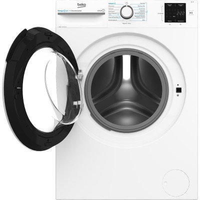 Пральна машина Beko фронтальна, 8кг, 1000, A+++, 55см, дисплей, інвертор, пара, білий (BM1WFSU38033WW)