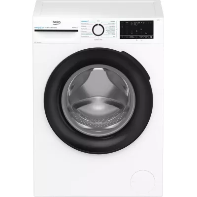 Пральна машина Beko фронтальна, 8кг, 1400, A+++, 55см, дисплей, інвертор, пара, білий (BM3WFSU48435WB)