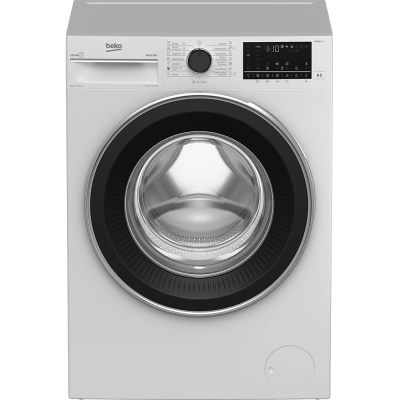 Пральна машина Beko фронтальна, 8кг, 1400, A+++, 55см, дисплей, пар, інвертор, AutoDose, білий (B5WFU58436W)
