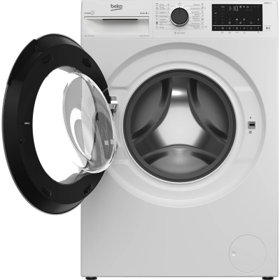 Пральна машина Beko фронтальна, 8кг, 1400, A+++, 55см, дисплей, пар, інвертор, AutoDose, білий (B5WFU58436W)