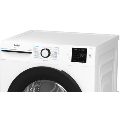 Пральна машина Beko фронтальна, 9кг, 1200, A+++, 55см, дисплей, інвертор, пара, білий (BM1WFU39233WB)