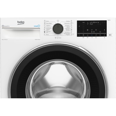 Пральна машина Beko фронтальна, 9кг, 1400, A+++, 55см, дисплей, SMART, пара, інв., білий (B3WFU5943W)