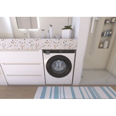 Пральна машина Candy фронтальна, 5кг, 1200, A+++, 44см, дисплей, інвертор, люк чорний, висота 70см, білий (CW50-BP12307-S)