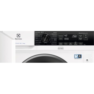 Пральна машина Electrolux вбудована фронтальна, 8кг, 1400, A+++, 55см, дисплей, пара, інвертор, білий (EW7N7F348SUI)