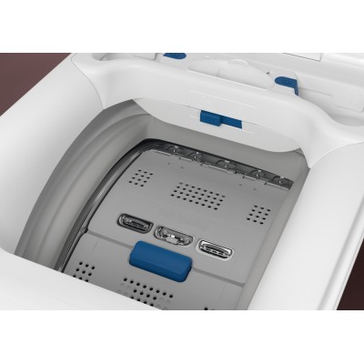Пральна машина Electrolux вертикальна, 7кг, 1300, A+++, 60см, дисплей, пара, інвертор, білий (EW8T3372U)
