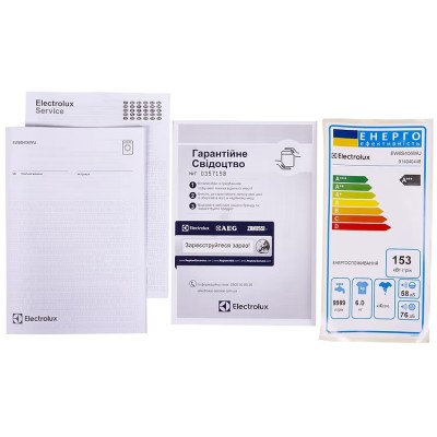 Пральна машина Electrolux фронтальна, 6кг, 1000, A+++, 41см, дисплей, білий (EW6S406WU)
