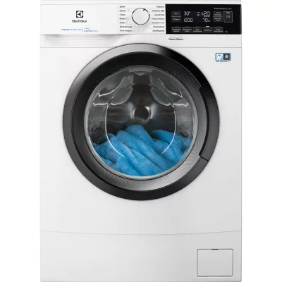 Пральна машина Electrolux фронтальна, 7кг, 1400, A+++, 48см, дисплей, інвертор, білий (EW6SM347DU)