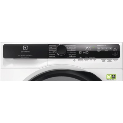 Пральна машина Electrolux фронтальна, 9кг, 1400, A+++, 60см, дисплей, пара, інвертор, universaldose, білий (EW8F5492QU)