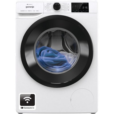 Пральна машина Gorenje фронтальна, 8кг, 1400, A+++, 46,5см, дисплей, інвертор, пара, Wi-Fi, білий (WPNEI84SBSWIFI)