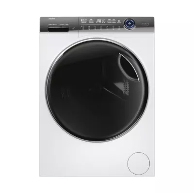Пральна машина Haier фронтальна, 12кг, 1400, A+++, 60см, дисплей, пара, інвертор, люк чорний, прямий привід, білий (HW120-B14979