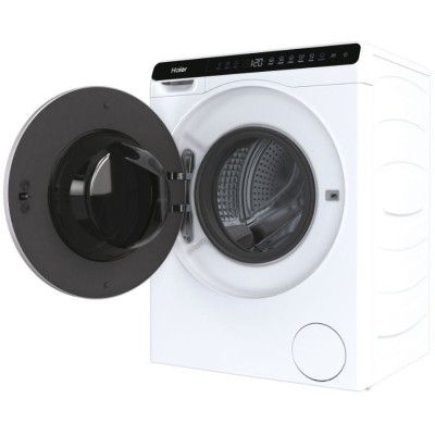 Пральна машина Haier фронтальна, 5кг, 1200, A+++, 44см, дисплей, інвертор, люк чорний, висота 70см, білий (HW50-BP12307)