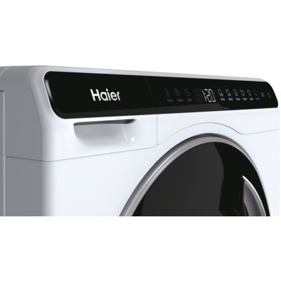 Пральна машина Haier фронтальна, 5кг, 1200, A+++, 44см, дисплей, інвертор, люк чорний, висота 70см, білий (HW50-BP12307)
