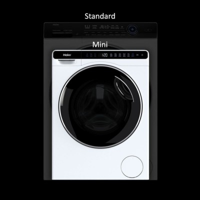 Пральна машина Haier фронтальна, 5кг, 1200, A+++, 44см, дисплей, інвертор, люк чорний, висота 70см, білий (HW50-BP12307)