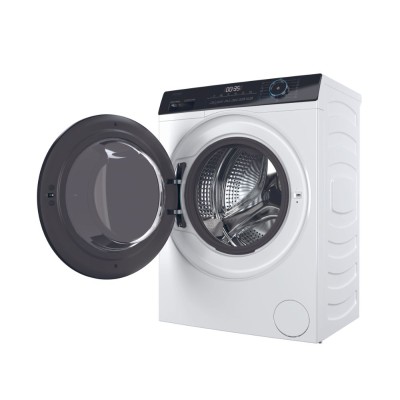 Пральна машина Haier фронтальна, 7кг, 1200, A+++, 44см, дисплей, пара, інвертор, люк чорний, прямий привід, білий (HW70-B12929)