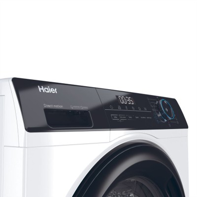 Пральна машина Haier фронтальна, 7кг, 1200, A+++, 44см, дисплей, пара, інвертор, люк чорний, прямий привід, білий (HW70-B12929)