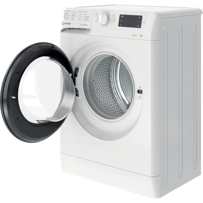 Пральна машина Indesit фронтальна, 6кг, 1000, A+++, 43см, дисплей, люк чорний, білий (OMTWSE61051WKUA)