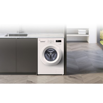 Пральна машина LG фронтальна, 6кг, 1200, A+++, 44см, дисплей, пара, інвертор, білий (F2Y1NS3W)