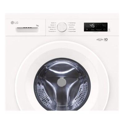 Пральна машина LG фронтальна, 7кг, 1200, A+++, 44см, дисплей, пара, інвертор, білий (F2Y1HS3W)