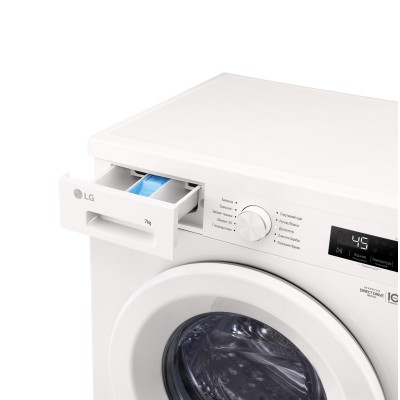 Пральна машина LG фронтальна, 7кг, 1200, A+++, 44см, дисплей, пара, інвертор, білий (F2Y1HS3W)